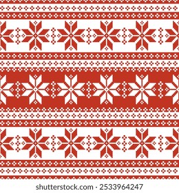 red flowers white background pixel patterns