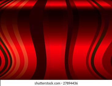 Fundo de fita vermelho fluindo com uma onda curva como efeito