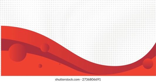 Red flowing wave abstract modern background