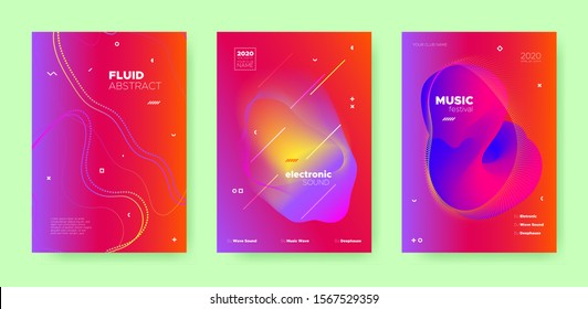 Red Fluid Background. Gradient Music Wave. Vector Dj Flyer. Orange Dance Movement. Blue Fluid Abstract. Gradient Music Design. Vector Brochure. Sound Movement. Electronic Party. Dance Festival.