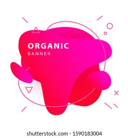 Red fluid blob for card background. Design template for logo, flyer or presentation. Modern style vector illustration