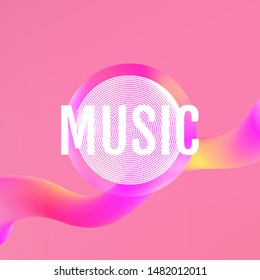 Red Fluid shapes composition. Red Abstract fluid color pattern