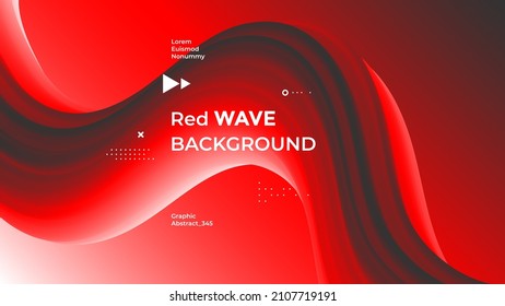 Rote Flüssigkeitswelle. Geometrische Duotonkompositionen mit Farbverlauf-3D-Flussform. Innovation, modernes Hintergrunddesign für Cover, Landing Page.
