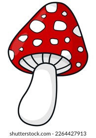 Red fly agaric. Vector illustration