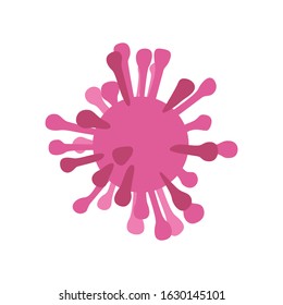 Red fly germ virus infection,micro bacteria.Vector modern flat style cartoon character illustration.Isolated on white background.Microbe, Pathogen, Virus icon.