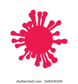 Red fly germ virus infection,micro bacteria.Vector modern flat style cartoon character illustration.Isolated on white background.Microbe, Pathogen, Virus icon.