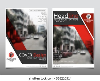 Red flyer cover business brochure vector design, Leaflet advertising abstract background, Modern poster magazine layout template, Annual report for presentation.