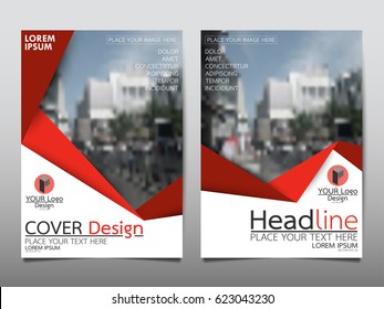 Red flyer cover business brochure vector design, Leaflet advertising abstract background, Modern poster magazine layout template, Annual report for presentation.