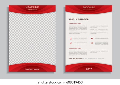 Red flyer design template