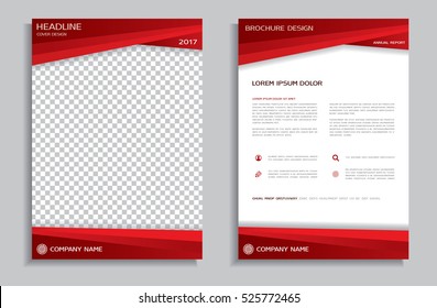 Red Flyer Design Template - Brochure - Annual Report - Cover - Booklet, Front And Back Page