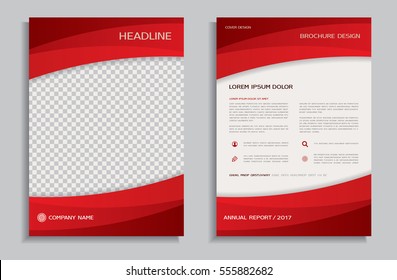 Red Flyer Design Template - Brochure - Annual Report, Front And Back Page