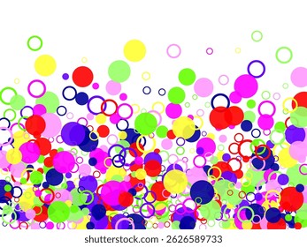 Red Flying Background Color.  Background from bright multi-colored confetti. 