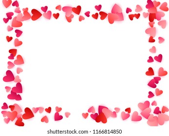 Red Flying Hearts Bright Love Passion Stock Vector (Royalty Free ...