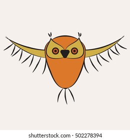 Red flying owl