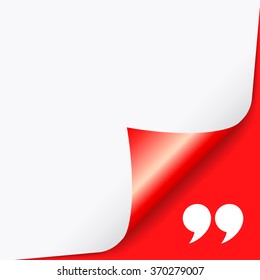 Red folded page corner vector illustration