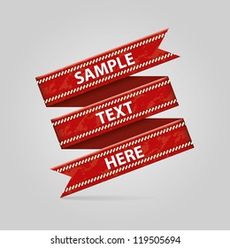 red folded ribbon