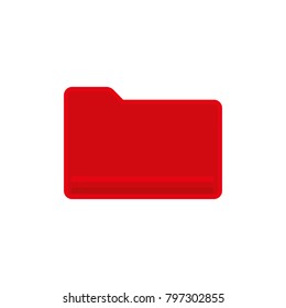 Red folder. Icon isolated on white background