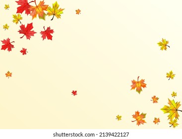 Red Foliage Background BeigeVector. Plant Decoration Illustration. Brown Design Floral. Shape Leaf Frame.