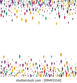 Fondo Beige Vector De Foliage Rojo. Colorido patrón de afiches de Confetti. Juego de hojas forestales. Fondo De Hoja Luminosa.