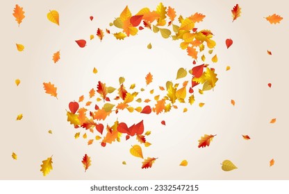 Fondo transparente del vector de follaje rojo. Plantilla de hoja canadiense. Diseño floral de temporada amarilla. Abajo.