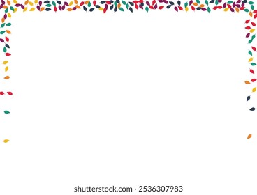 Red Foliage Vector White Background. Bright Confetti Maple Card. Nature Leaf Backdrop. Green Leaf Texture.