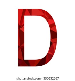 Red font geometric triangle