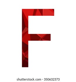 Red font geometric triangle