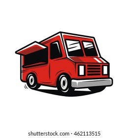 Red Food Truck Illustration Vector