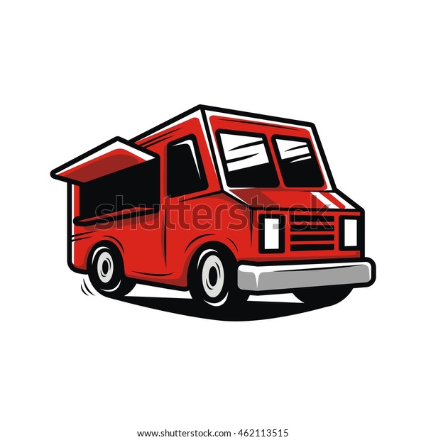 赤いフードトラックのイラストベクター画像 のベクター画像素材 ロイヤリティフリー