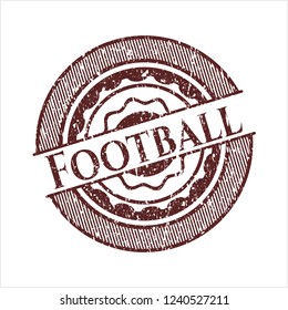 Red Football distressed rubber grunge texture seal