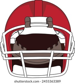 casco rojo, Vector de casco de fútbol