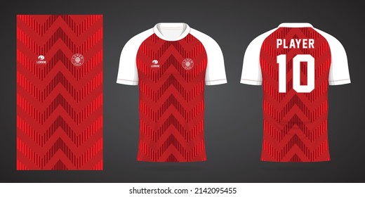 Red Football Jersey Sport Design Template