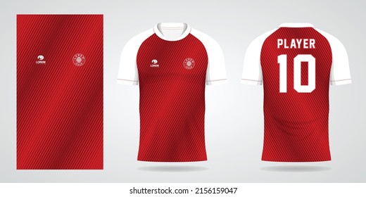 red football jersey sport design template
