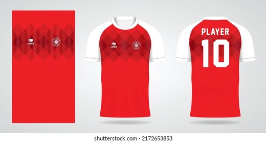 Red Football Jersey Sport Design Template