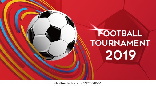 Red Football tournament background