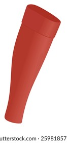 Red  footless sock. vector illustration