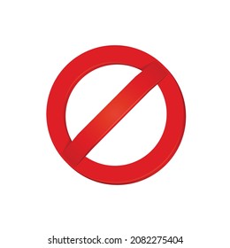 red forbidden sign icon design