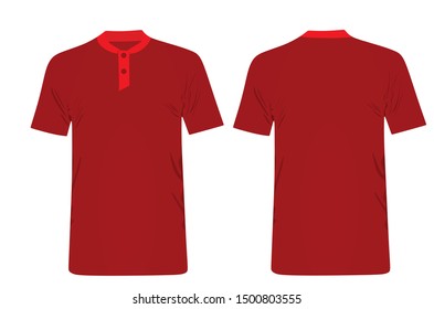 Red forge polo shirt. vector illustration