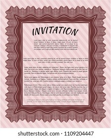  Red Formal invitation. With complex background. Detailed. Perfect design. 