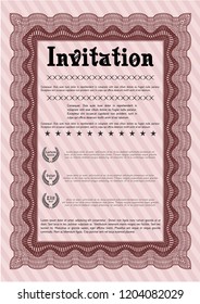 Red Formal invitation. Customizable, Easy to edit and change colors. Printer friendly. Sophisticated design. 