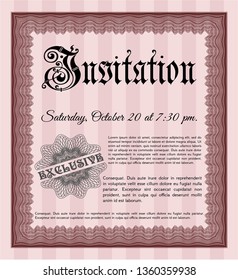 Red Formal invitation. Elegant design. Customizable, Easy to edit and change colors. Complex background. 