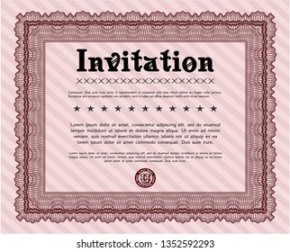 Red Formal invitation. Nice design. With quality background. Customizable, Easy to edit and change colors. 
