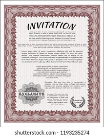 Red Formal invitation. Printer friendly. Customizable, Easy to edit and change colors. Excellent design. 