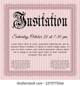 Red Formal invitation. Printer friendly. Money style design. Customizable, Easy to edit and change colors. 