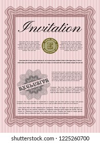 Red Formal invitation. With quality background. Nice design. Detailed. 