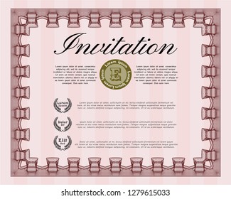 Red Formal invitation template. Beauty design. With quality background. Customizable, Easy to edit and change colors. 