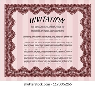 Red Formal invitation template. Money design. With quality background. Customizable, Easy to edit and change colors. 