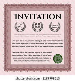 Red Formal invitation template. With quality background. Superior design. Customizable, Easy to edit and change colors. 