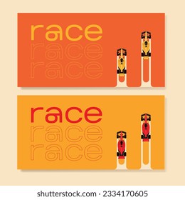 Red formula car. F1 landscape. Speed racing tournament. Formula One championship. Motorsport concept. Vector Illustration isolated on background. Poster design