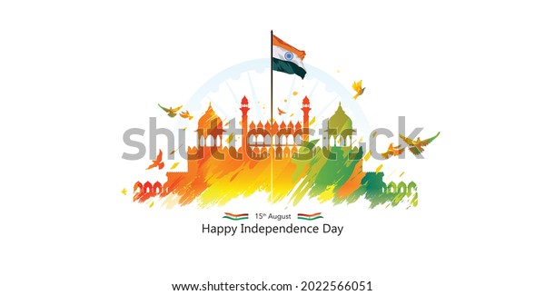 Red Fort background for 15 August India\
independence day concept